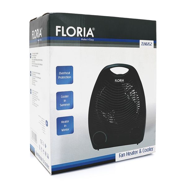 Тепловентилятор Floria ZLN-6152, 2000Вт, 3 режими 1000/2000Вт, Box 23837 фото