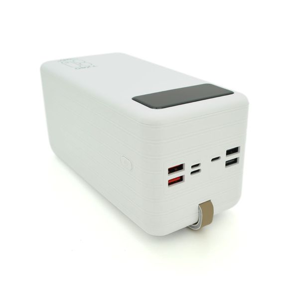 Powerbank TX-80 80000mAh, кабеля USB: Micro, Lighting, Type-C, White/Black, (1460g), Blister 26246 фото