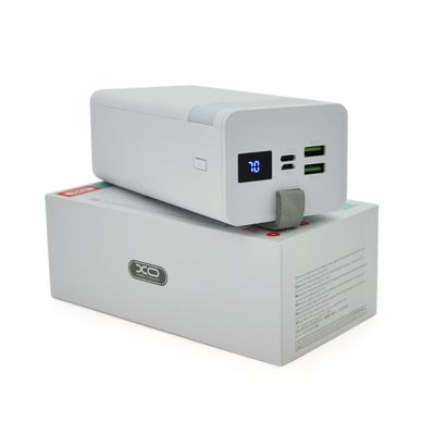 PowerBank XO-PR130-40000mAh,Input:5V/2.5A,9V/2A,12V/1.5A(Micro,Type-C,Lightning),Output:5V/4.5A,5V/3A,9V/2A,12V/1.5A(2хUSB,Type-C),Q44,plastic,White 29302 фото