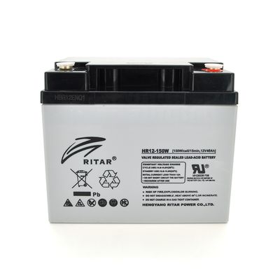 Акумуляторна батарея AGM RITAR HR12150W, Gray Case, 12V 40.0Ah ( 198 х 166 х 169 (169 ) 12.40kg Q1/48 16253 фото