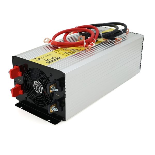 Інвертор напруги RITAR RSC-5000, 12V/220V, 5000W з правільною синусоїдою, 2xShuko, 1xUSB, клемні дроти, клемні колодки, BOX, Q2 28837 фото