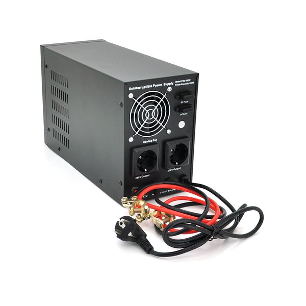 ДБЖ з правильною синусоїдою Ritar SK-800VA (500W), DC:145-275V, LCD-дисплей, 2Shuko socket, 12V, під зовнішню батарею, струм заряду до 15А, Q2 29078 фото