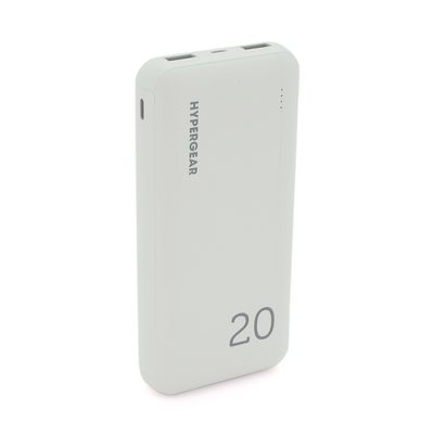 PowerBank Hypergear 20000mAh Fast Charge , 2*USB, White, Q24 29509 фото