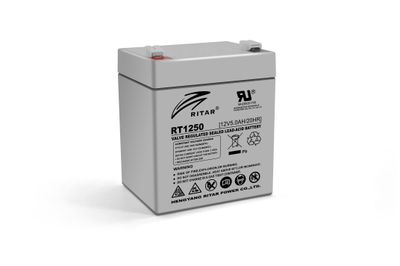Акумуляторна батарея AGM RITAR RT1250, Gray Case, 12V 5.0Ah ( 90 х70 х 101 (107) ) Q10 2973 фото