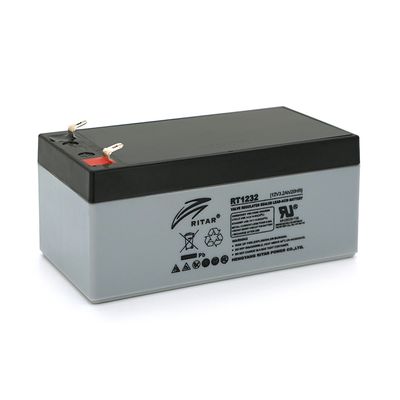 Акумуляторна батарея AGM RITAR RT1232, Gray/Black Case, 12V 3.2Ah (133 х 67х 59 (63) ) Q10 3223 фото