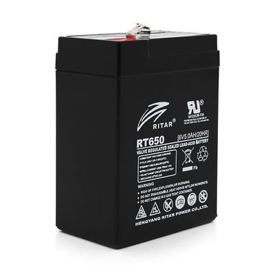 Акумуляторна батарея AGM RITAR RT650, Black Case, 6V 5Ah (70х47х99 (107)) Q20 8209 фото