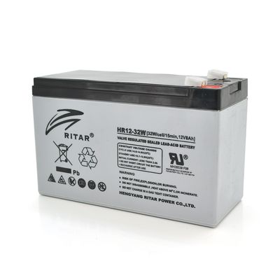 Акумуляторна батарея AGM RITAR HR1232W, Gray Case, 12V 8.0Ah ( 151 х 65 х 94 (100 ) 2.20kg Q10 12675 фото