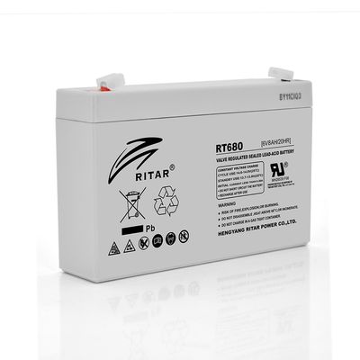 Акумуляторна батарея AGM RITAR RT680, Black Case, 6V 8Ah (151х34х94 (100)) Q10 8213 фото