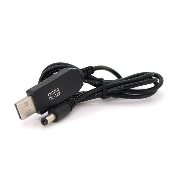 Кабель для роутера 5.5/2.5(5.5/2.1)mm(M)=> USB2.0 (Out:12V), 1м, Black, OEM 29886 фото