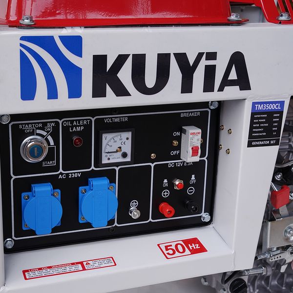 Генератор дизельний Kuyia TM3500CL, однофазний, 110-240V, 50Hz, 2,8-3кВт, об'єм 12,5л 20454 фото