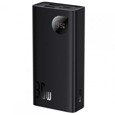 Повербанк Baseus Adaman2 Digital Display Fast Charge 10000mAh 30W, 2*USB+Type-C, PD3.0, QC3.0, Black, Q40 296 фото