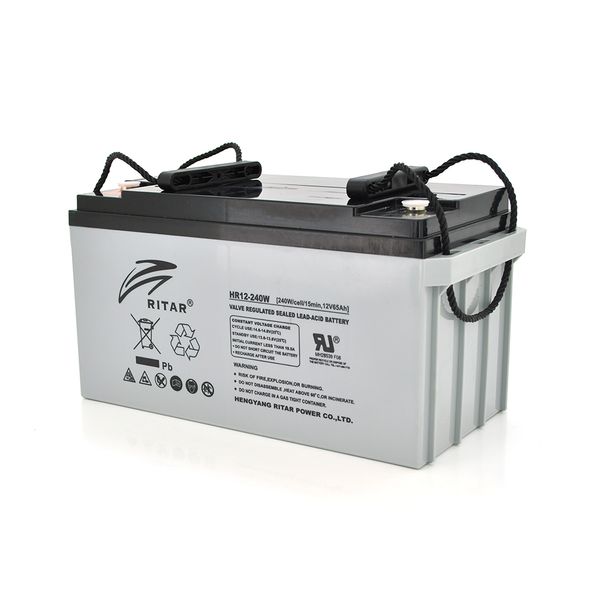 Акумуляторна батарея AGM RITAR HR12240W, Gray Case, 12V 65.0Ah ( 350 х 167 х 182 (182 ) 19.50 kg Q1/48 21969 фото