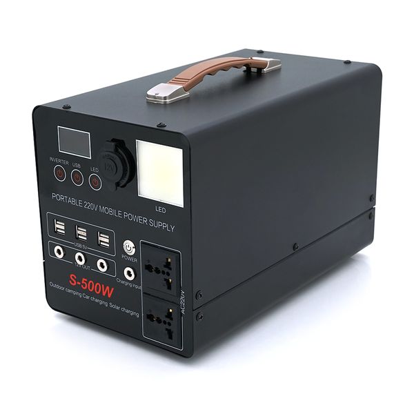 Портативний PowerBank S-500W, LiFePo4 40000mAh, 220V/30A, 2*AC/220V+4*DC/12V+6*USB/5V, LED, Q2 28497 фото