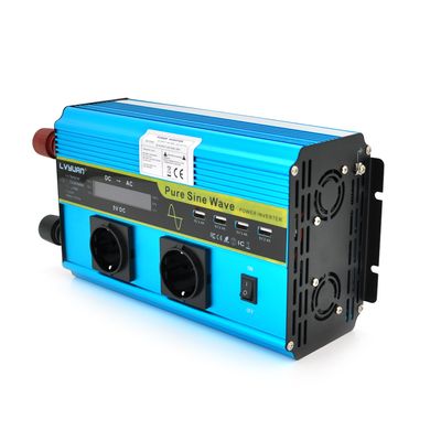 Інвертор напруги LY3200W (DC:1600W), 12/230V з правильною синусоїдою, 2 Shuko, 4*USB (DC:5V/2A), клемми+дроти, remote control, BOX 28529 фото
