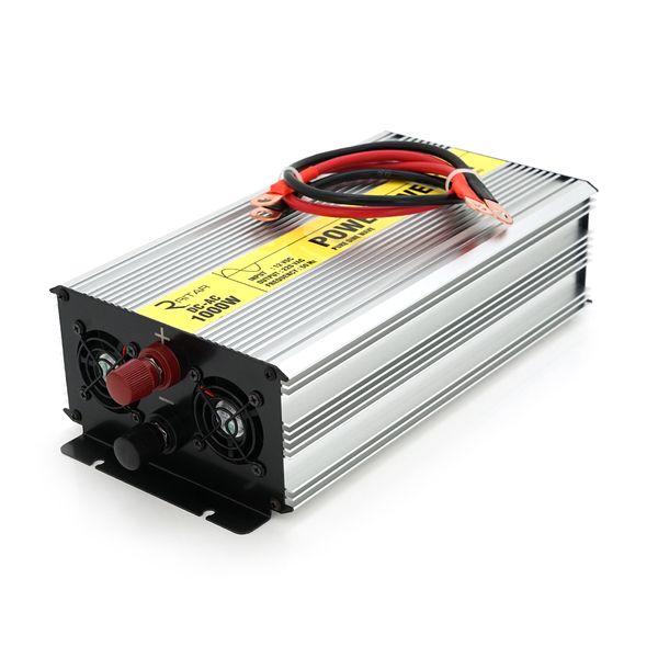 Інвертор напруги RITAR RSC-1000, 12V/220V, 1000W з правільною синусоїдою, 2xShuko, 1xUSB, клемні дроти, BOX, Q4 28833 фото