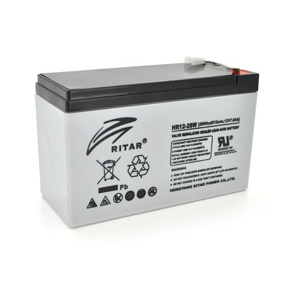 Акумуляторна батарея AGM RITAR HR1228W, Gray Case, 12V 7.0Ah ( 151 х 65 х 94 (100 ) 2.17kg Q10420 1709 фото